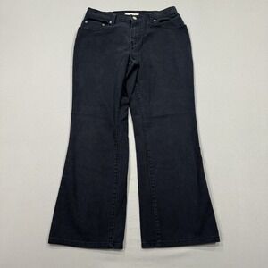 Levis Jeans Womens 10S Black 550 Relaxed Bootcut Dark Wash Denim Pockets Logo